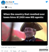美国税务局拟招募8.7万人马斯克发文嘲讽